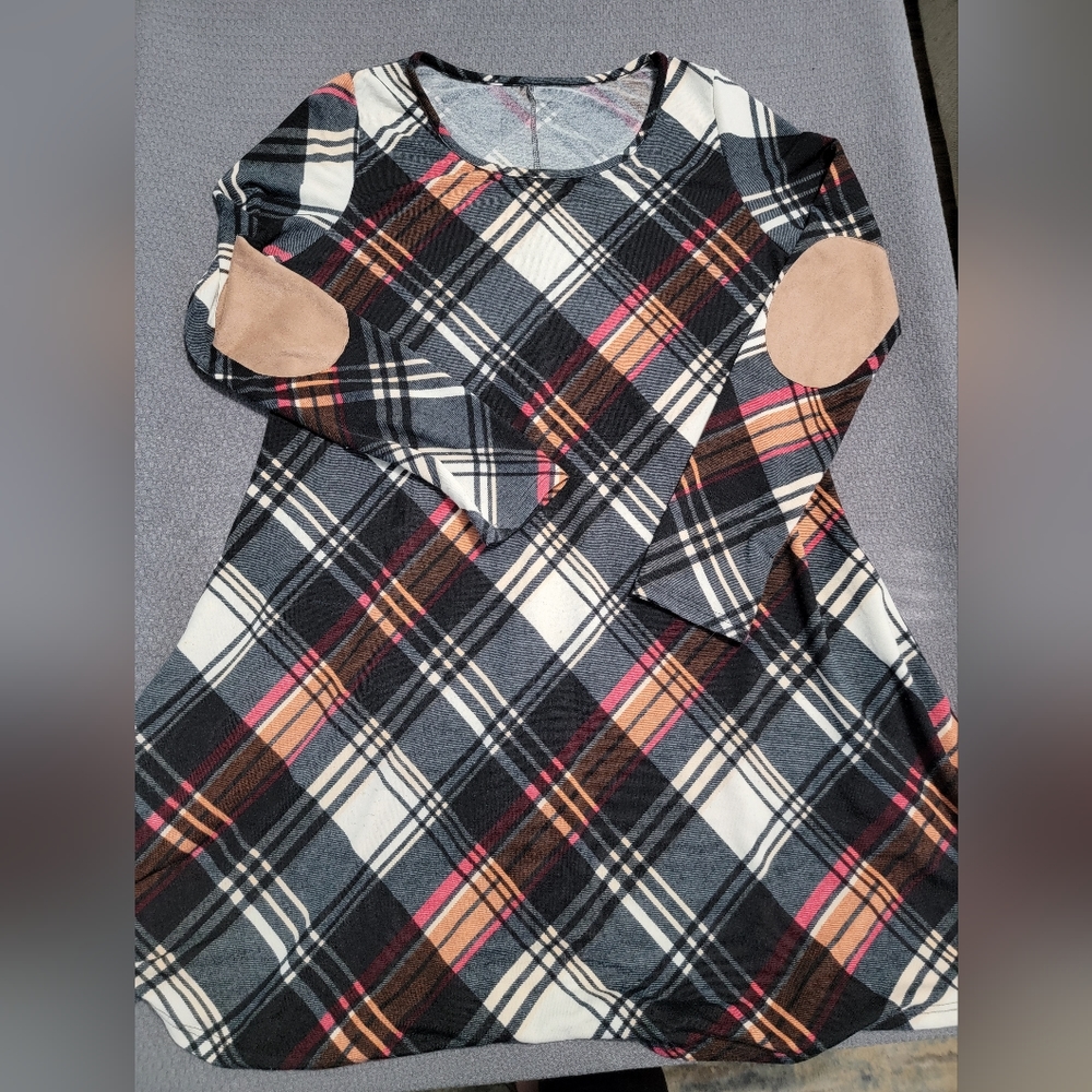 Plaid dress.